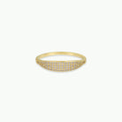 Gold Rings - Tapered Pave - Champagne CZ - Gather Goods Co.