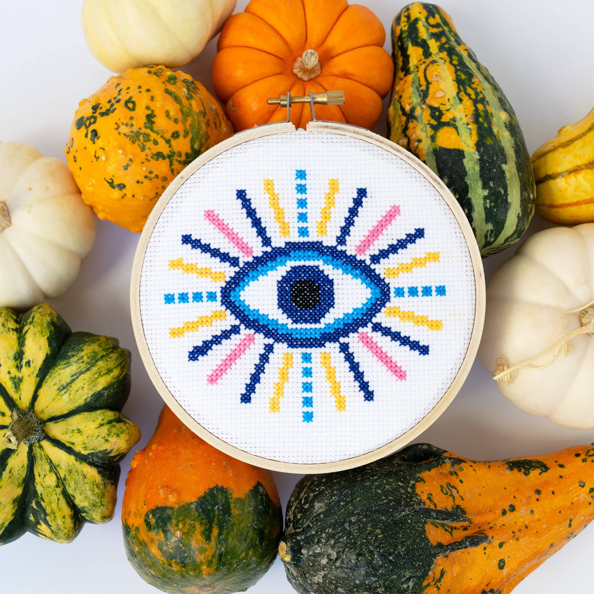 Evil Eye Cross Stitch Kit  - Gather Goods Co.