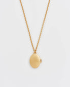 Robin & Blackberry Gold Oval Locket Necklace - Gather Goods Co.