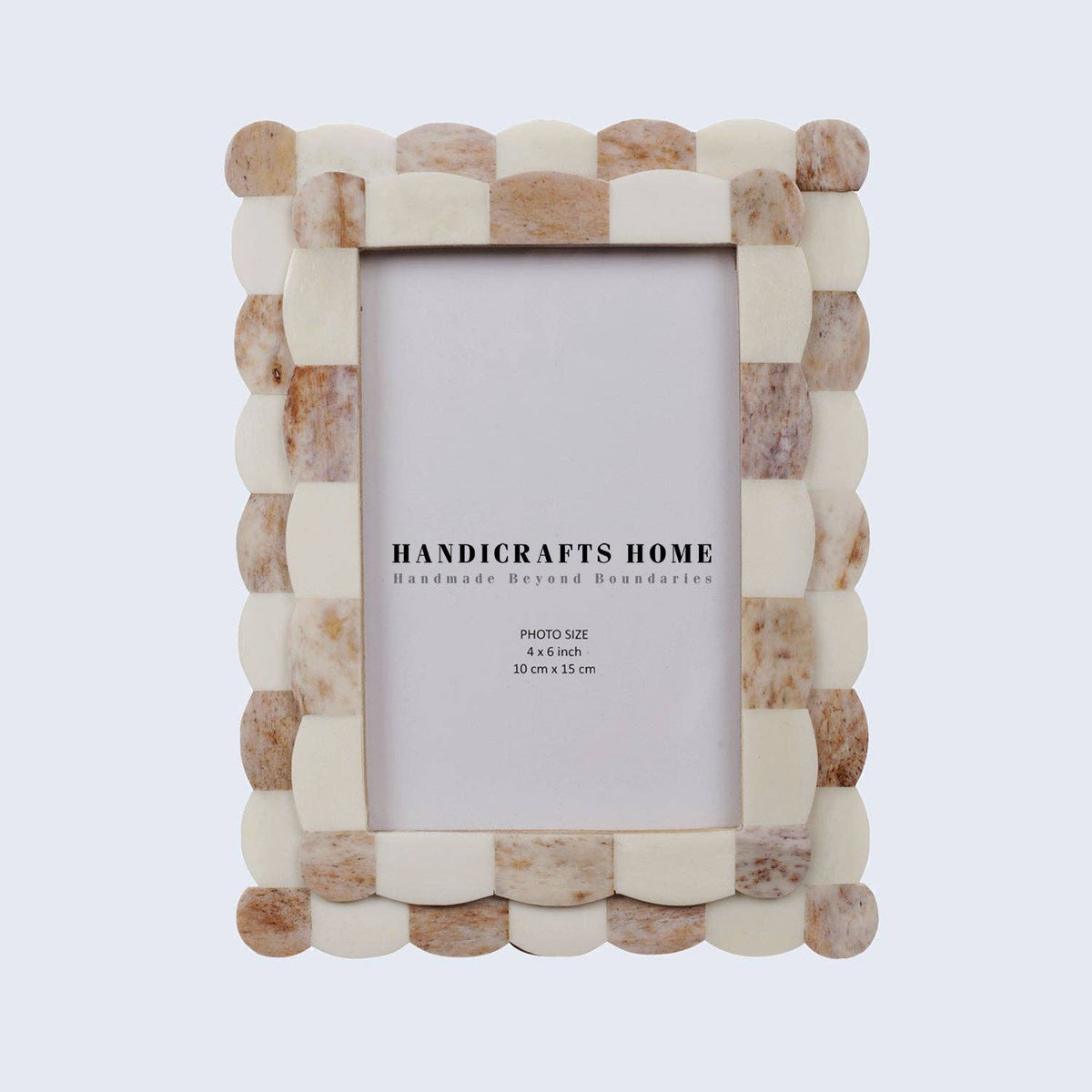 Brown & White Checkered Picture Frame, 4x6 Inch