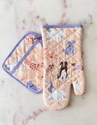 Cotton Oven Mitt + Pot Holder Set | Dogs - Gather Goods Co.
