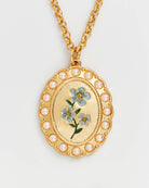 Forget Me Not Cameo Necklace - Gather Goods Co.