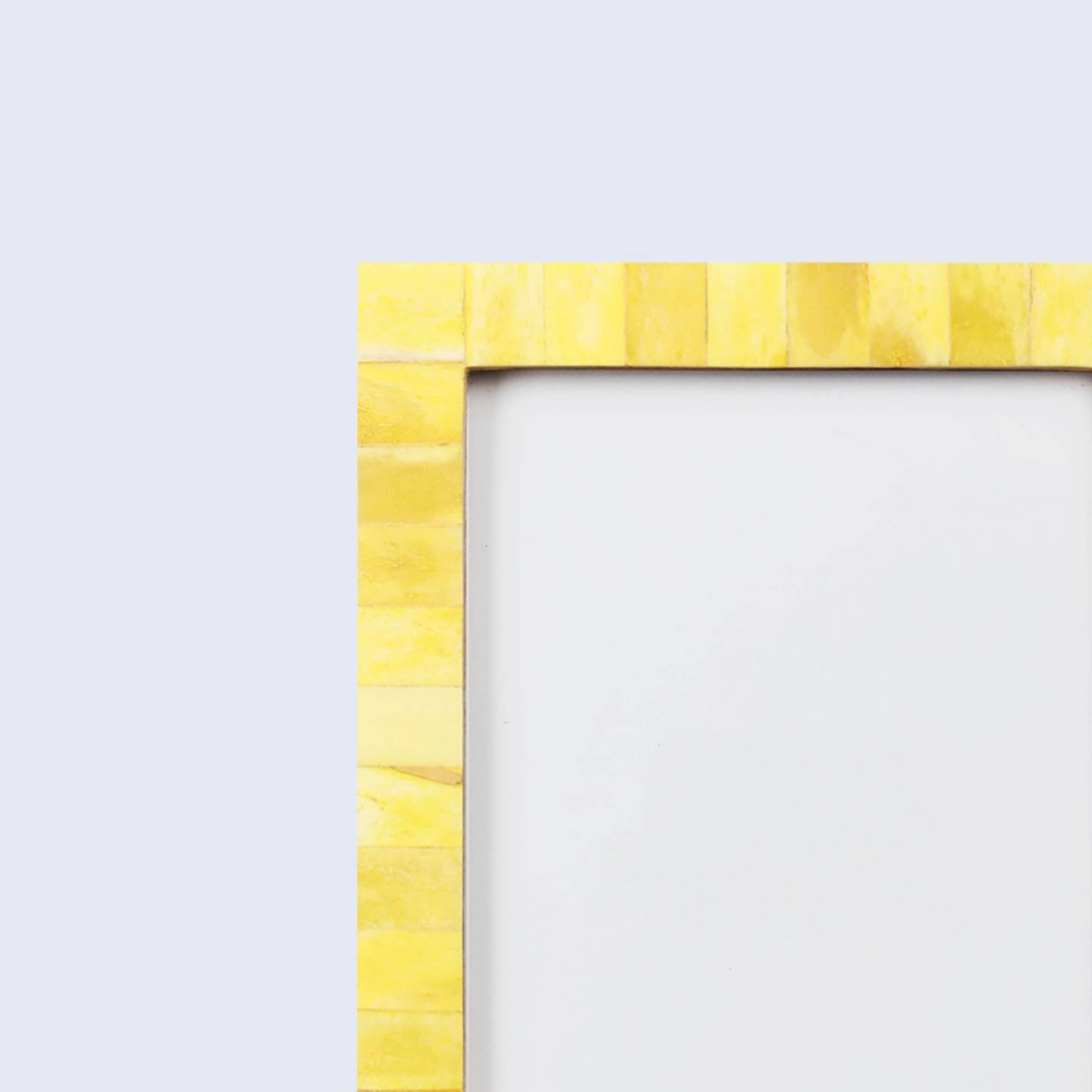 Yellow frame on a white background
