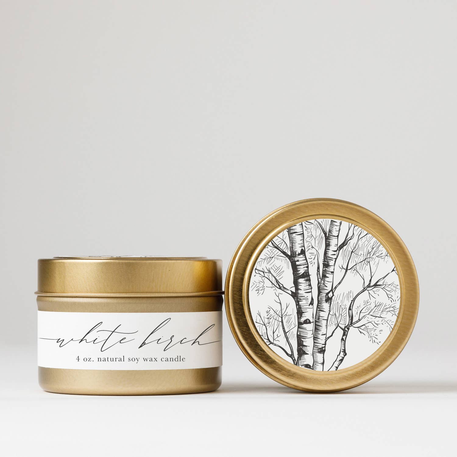 White Birch Soy Candle in Travel Tin - Gather Goods Co.