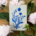 BLUE FLORA | MINI LINEN BOUND JOURNAL - Gather Goods Co.