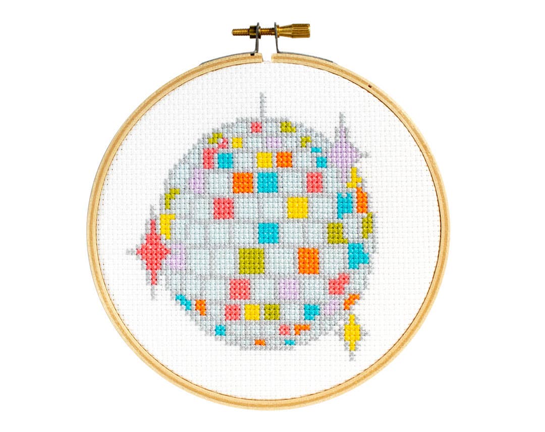 Disco Ball Cross Stitch Kit - Gather Goods Co.