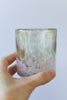 White Frosted Spotted Drinking Glass