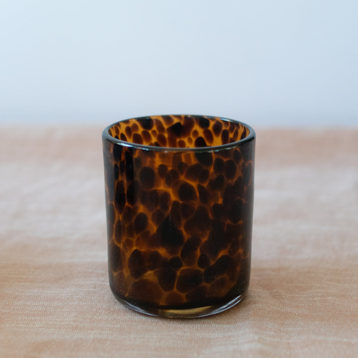 Brown Tortoise Shell Spotted Drinking Glass – Gather Goods Co.