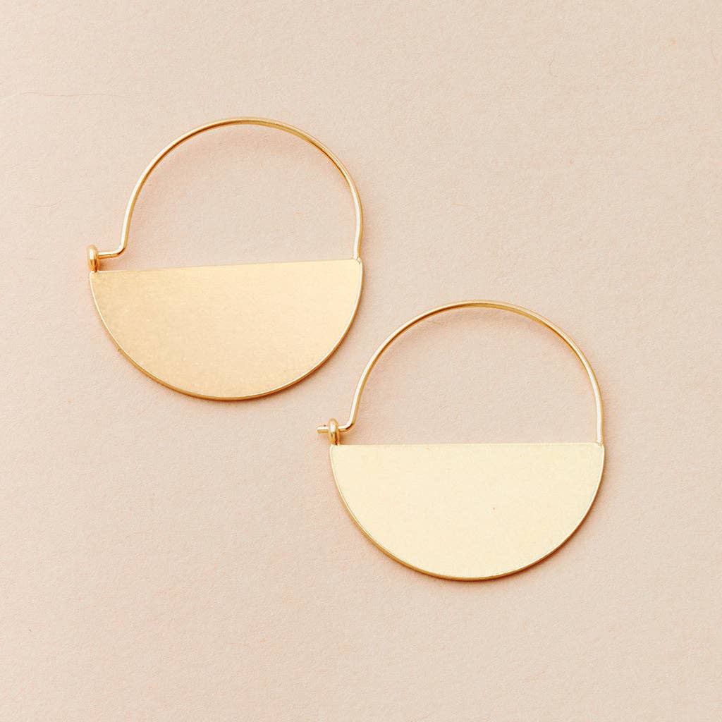 Lunar Hoop Earrings - Gather Goods Co.