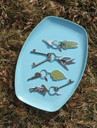 Lucky Rabbit Foot Keychain, Metal enamel keychain, Purse Charm - Gather Goods Co.