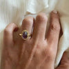 Purple Oval Stone Ring
