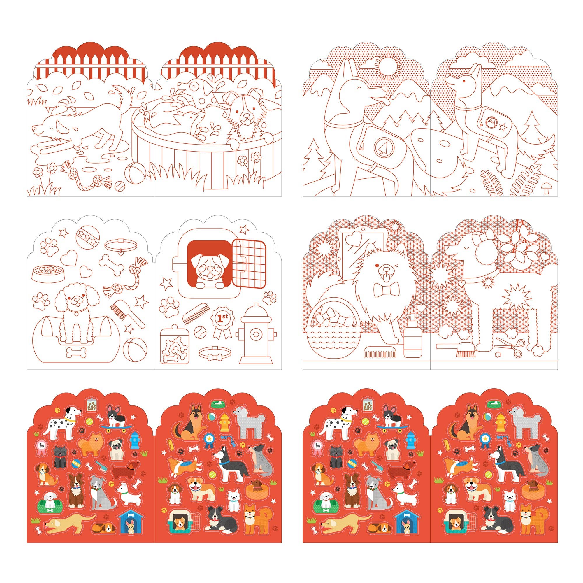 Dogs Coloring Book + Stickers - Gather Goods Co.