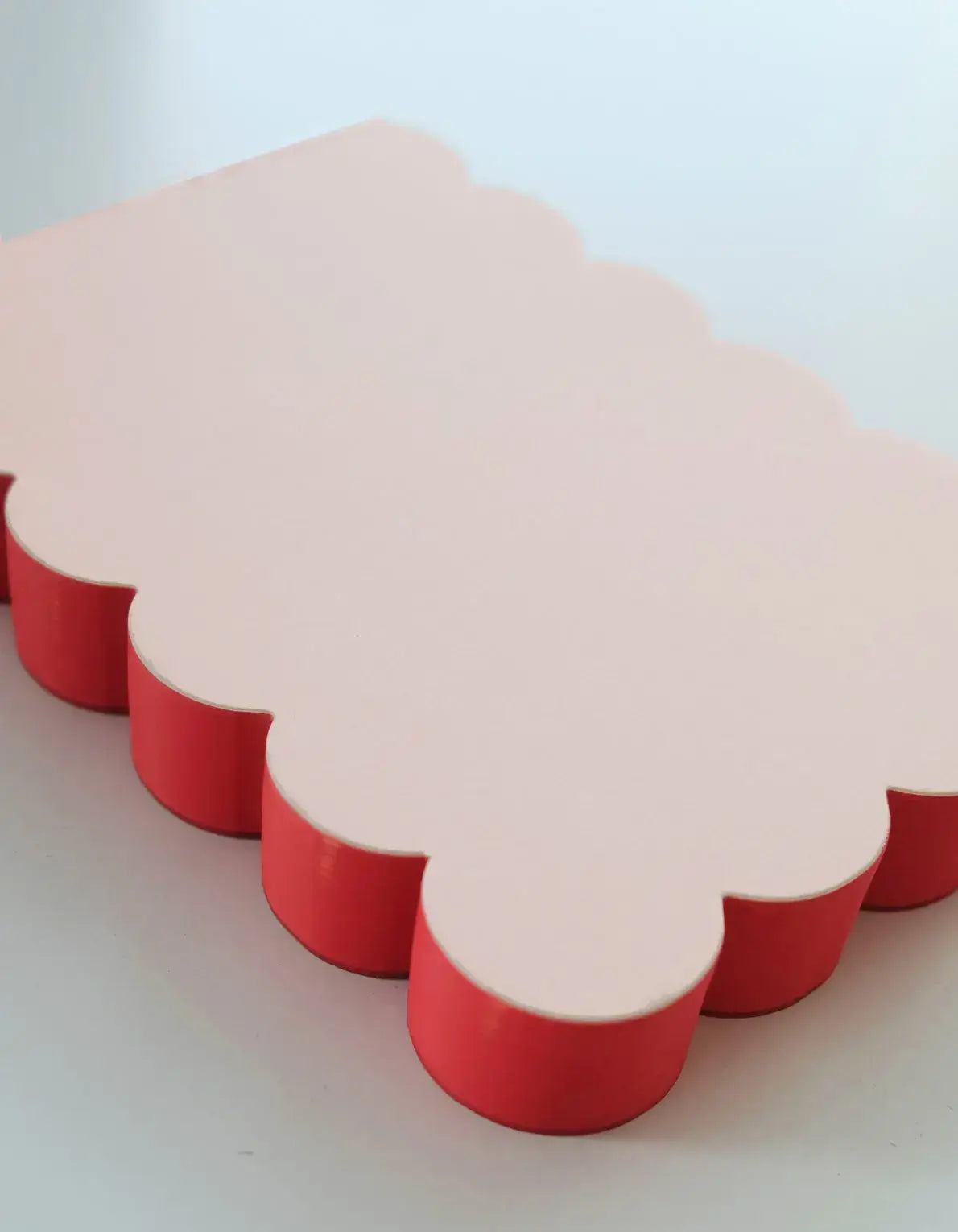 Scalloped Shaped Notepad | Peach + Persimmon Edge - Gather Goods Co.