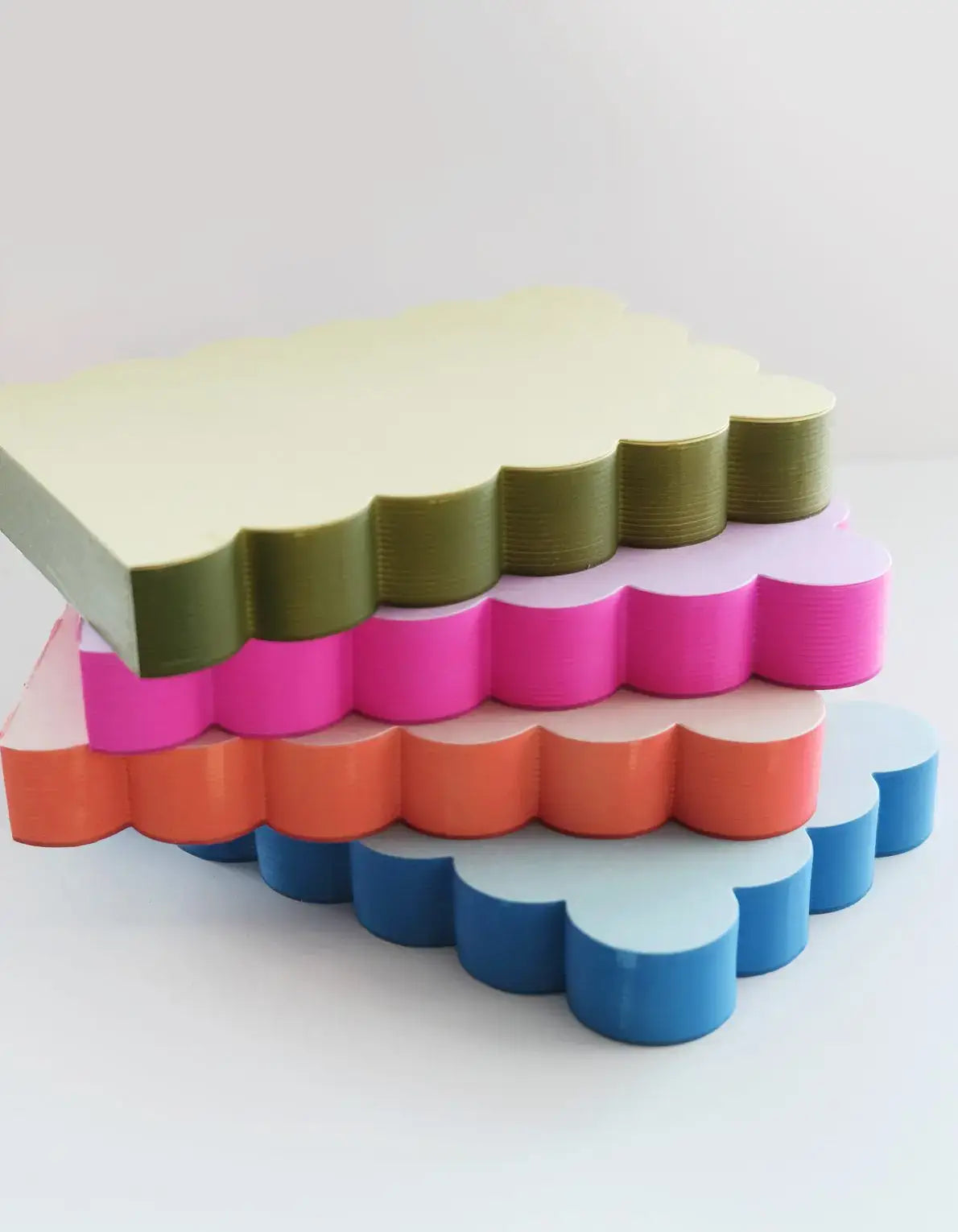 Scalloped Shaped Notepad | Peach + Persimmon Edge - Gather Goods Co.