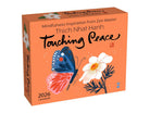 Calendar box with butterfly and flower design on an orange background