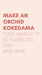 Flower Arranging Class, Orchid Kokedama - Gather Goods Co.