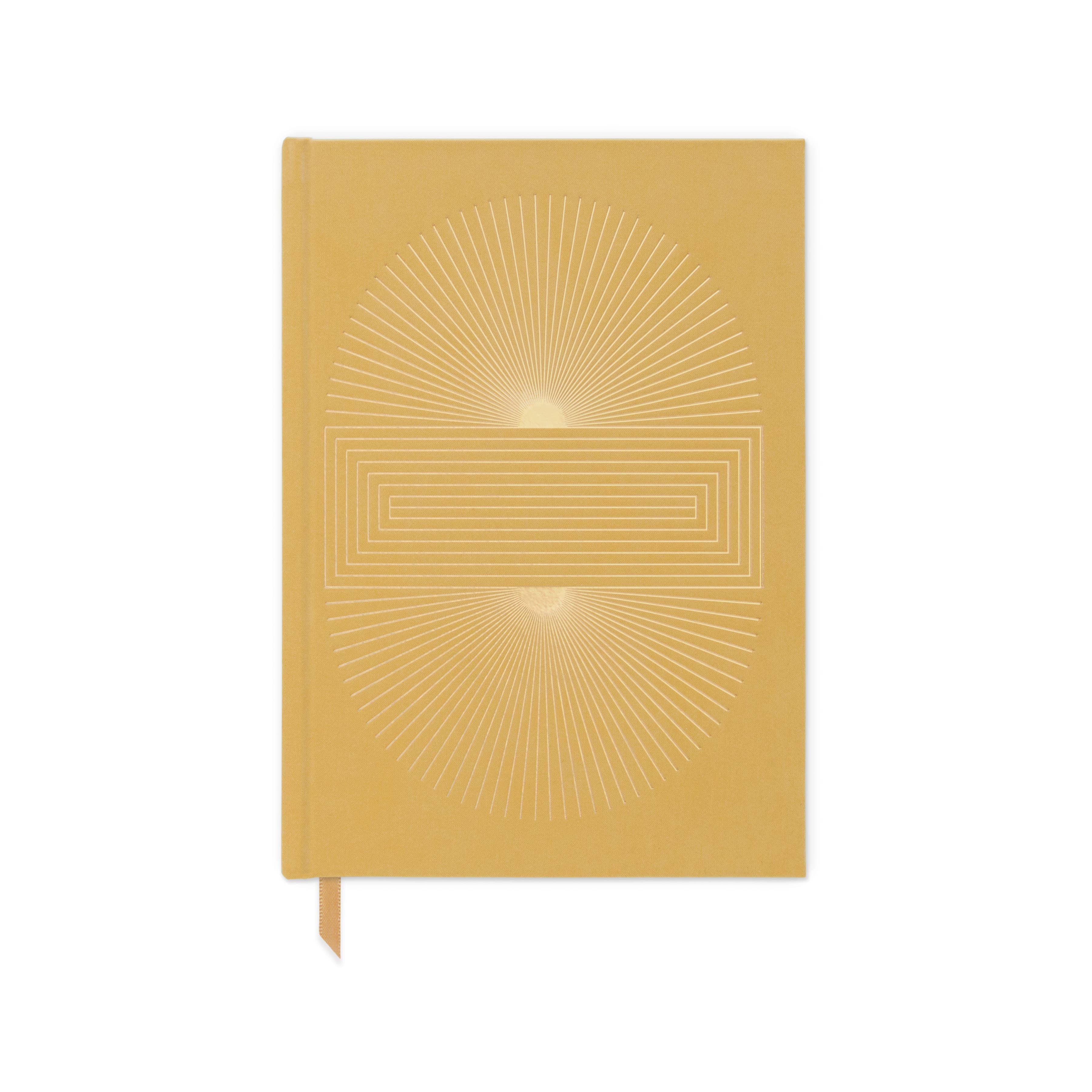 Gold Suede Journal with Radiant Sun Design - Gather Goods Co.