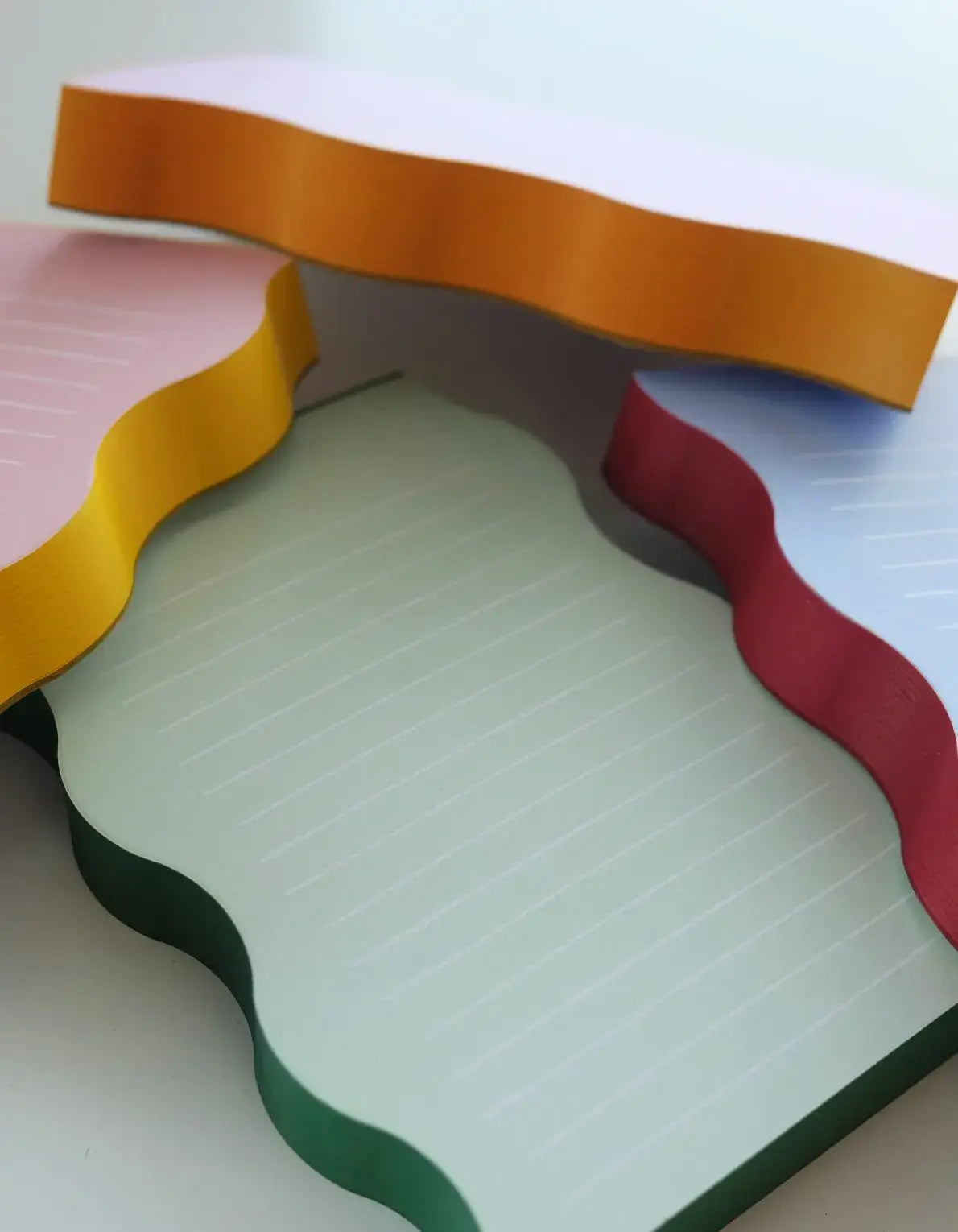 Note Pad Edge Wavy Shaped Notepad | Pink + Yellow Edge - Gather Goods Co.