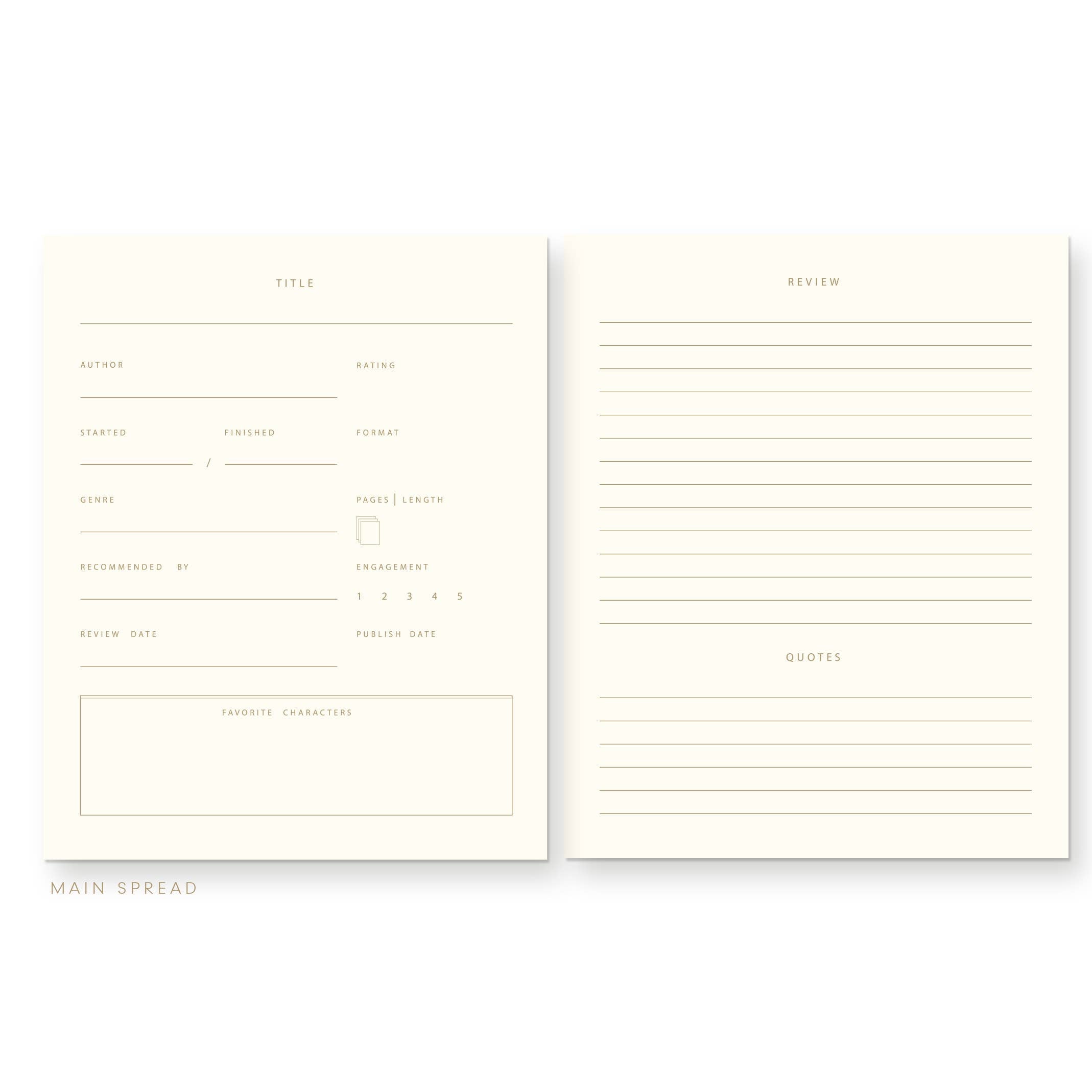 Striped Book Log Reading Journal - Gather Goods Co.