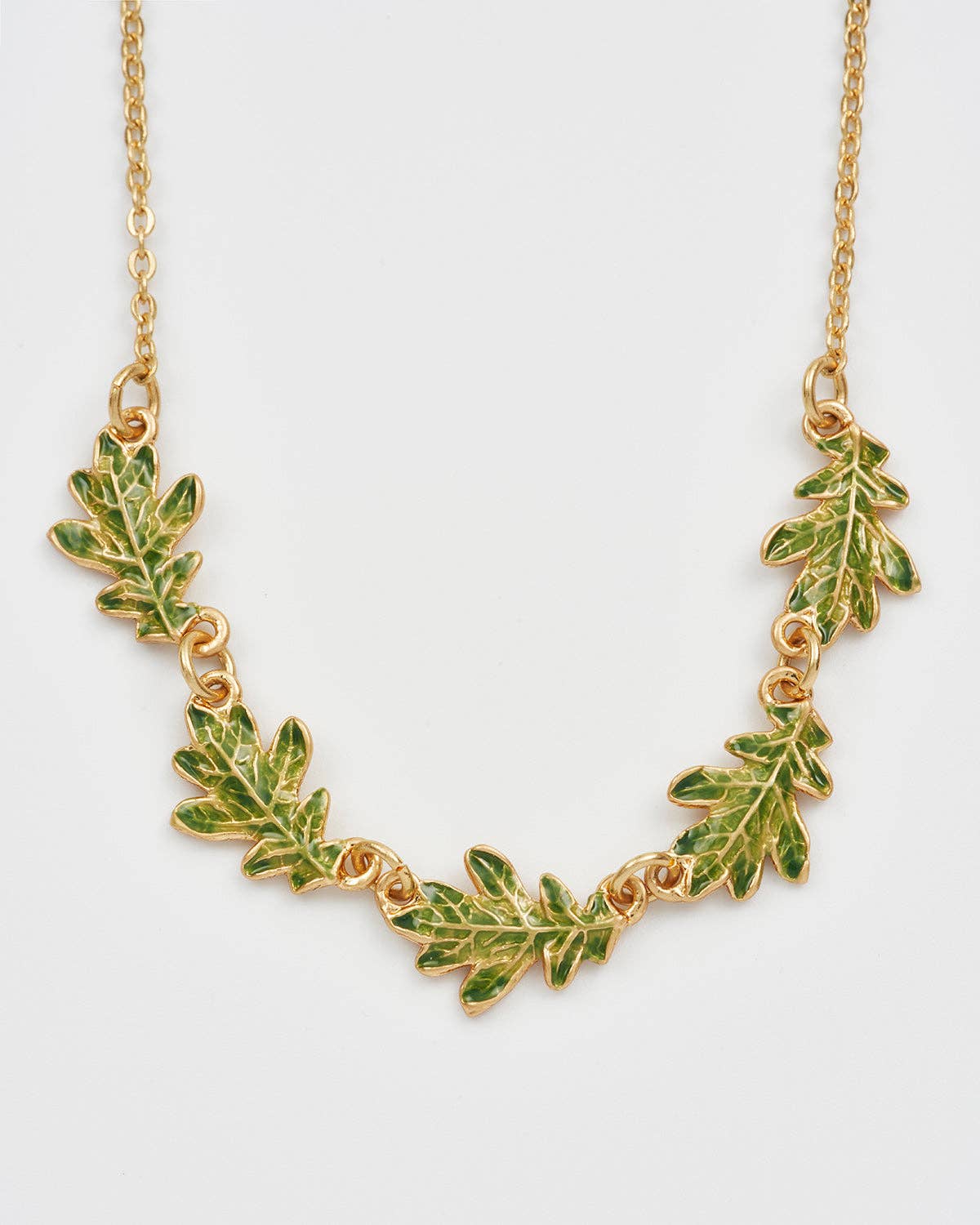 Oak Leaf Gold Choker Necklace - Gather Goods Co.