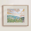 Landscape Painting Art Print, Wildflower Mountain Vista