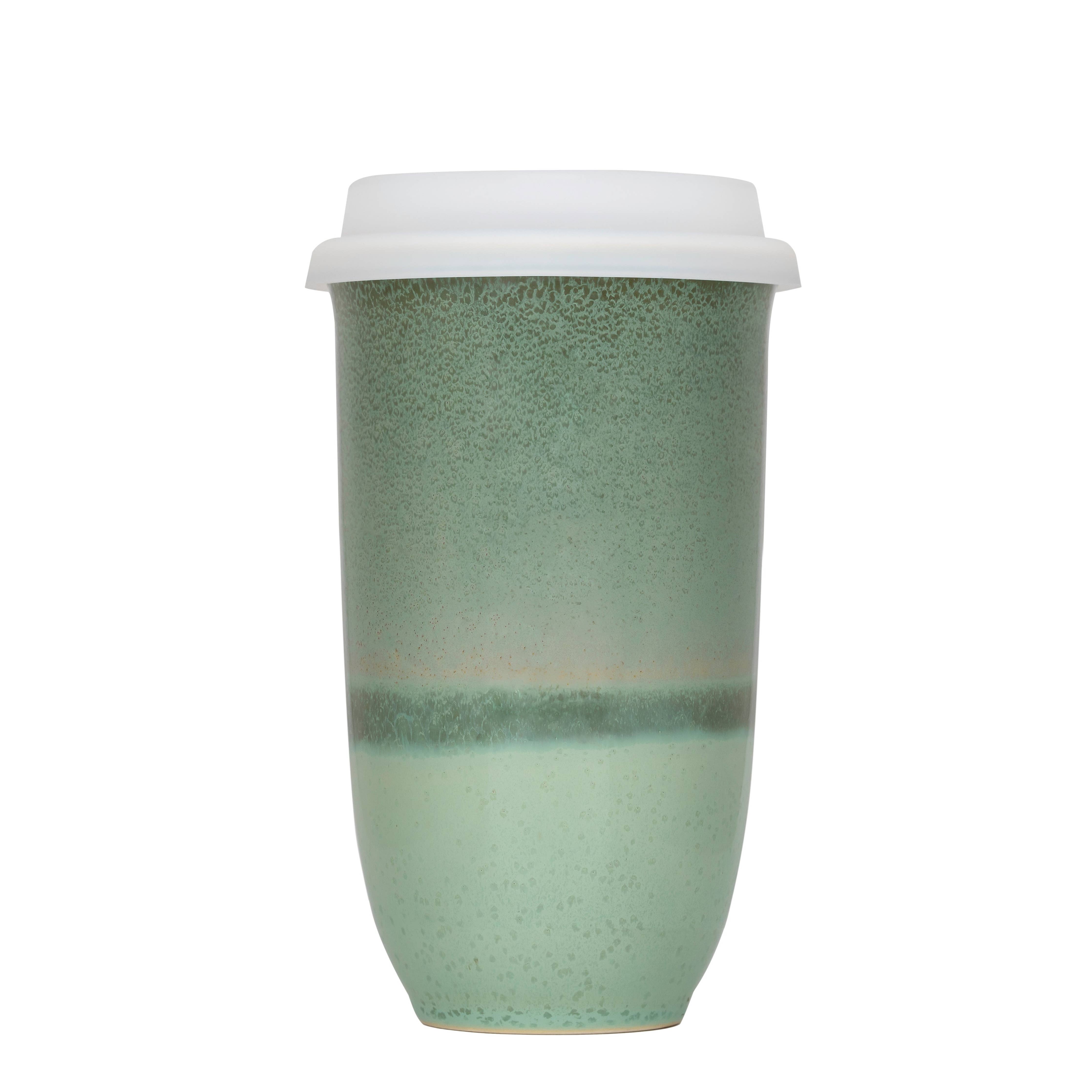 Sage Green 16oz Ceramic Travel Mug - Gather Goods Co.