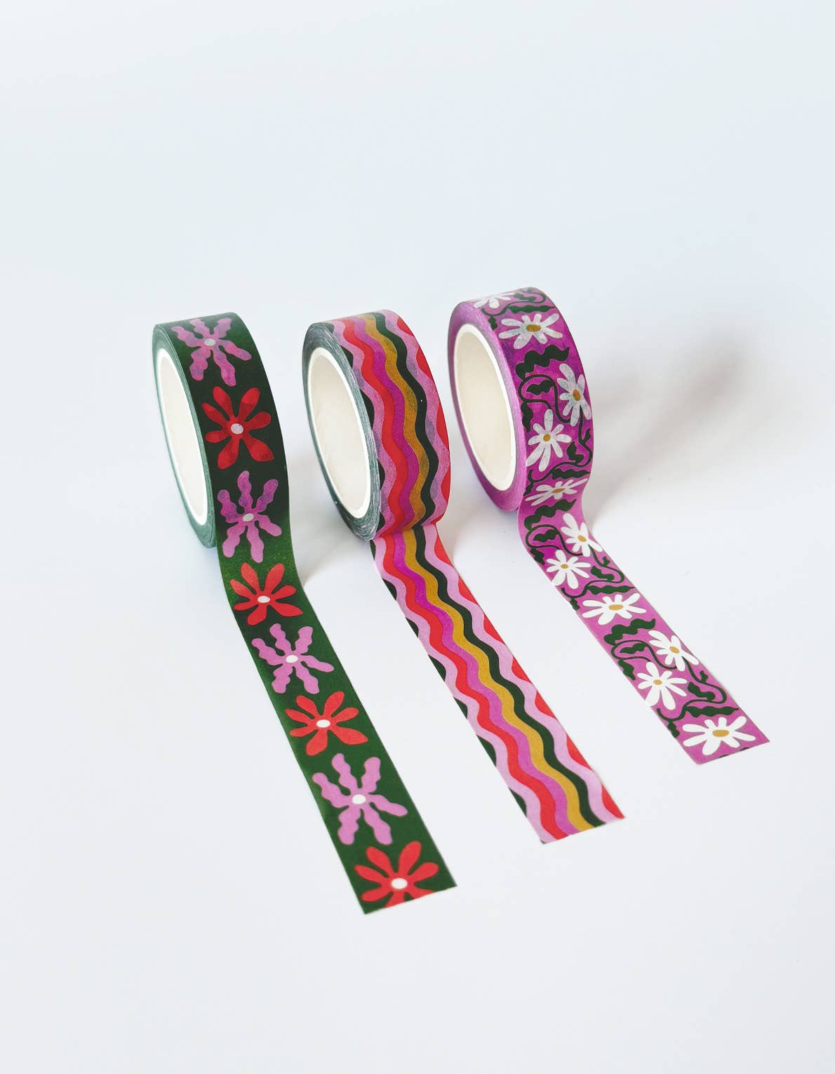 Washi Tape, Set of 3 | Wavy Daisy - Gather Goods Co.