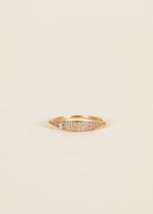 Gold Rings - Tapered Pave - Champagne CZ - Gather Goods Co.