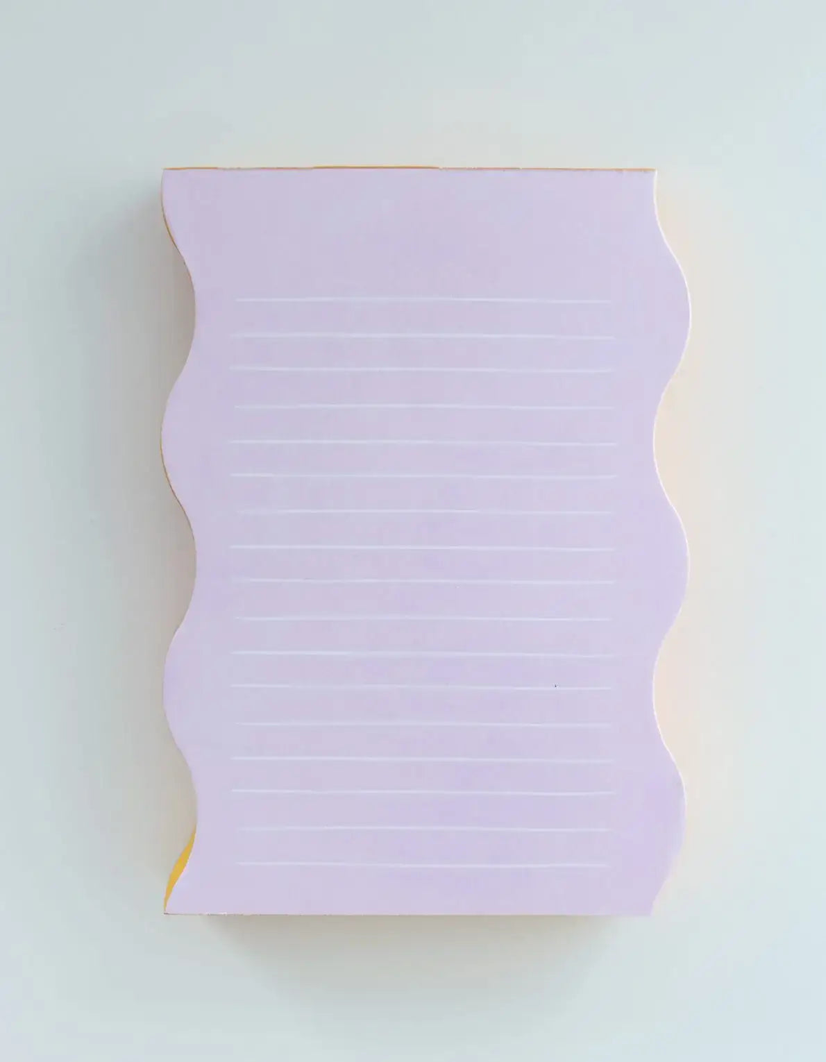 Wavy Shaped Notepad, Lilac + Tangerine Edge - Gather Goods Co.
