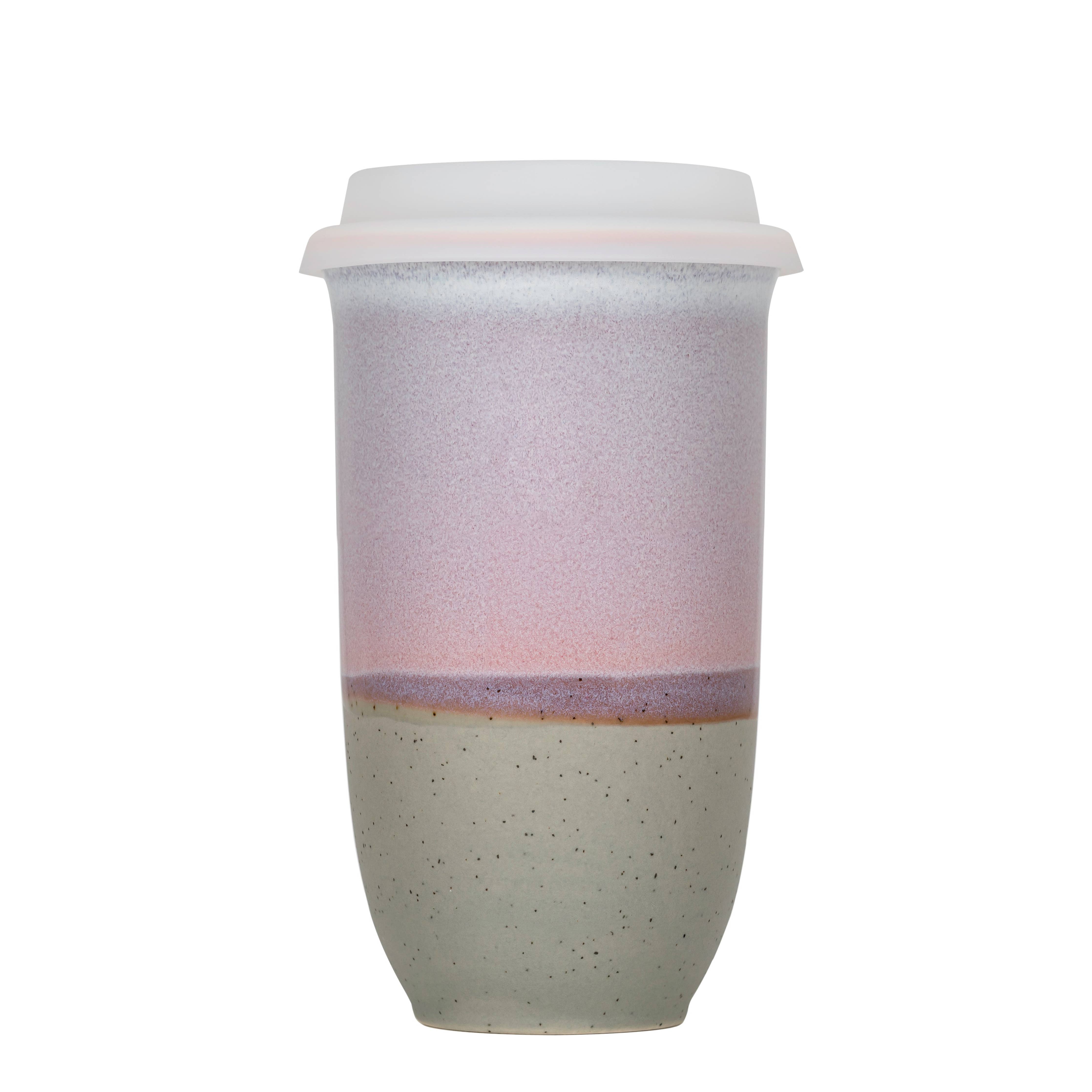 Horizon Ceramic Travel Mug – 16oz with Lid & Sleeve - Gather Goods Co.