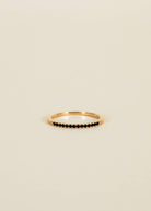Gold Rings - Half Pave - Black CZ - Gather Goods Co.