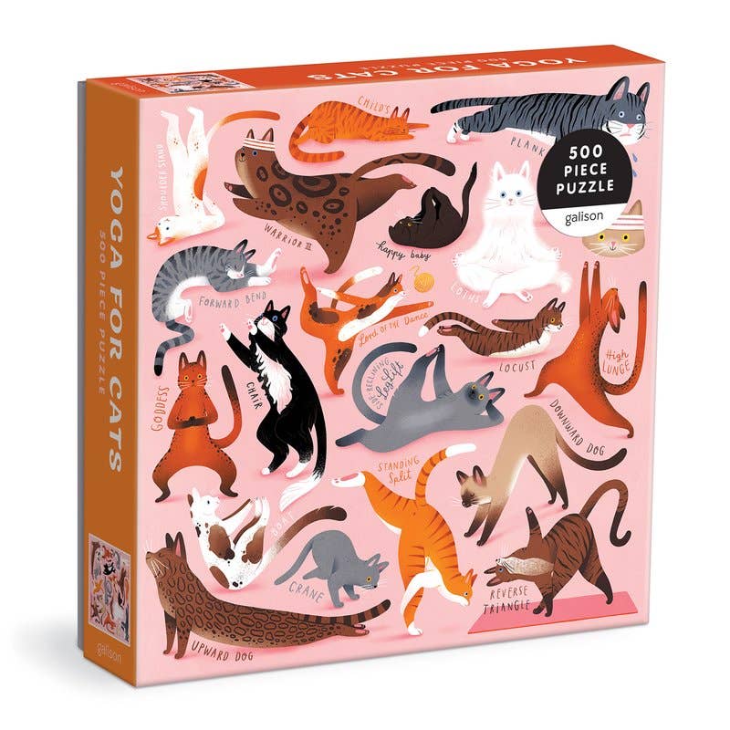 Yoga for Cats: 500 Piece Puzzle - Gather Goods Co.
