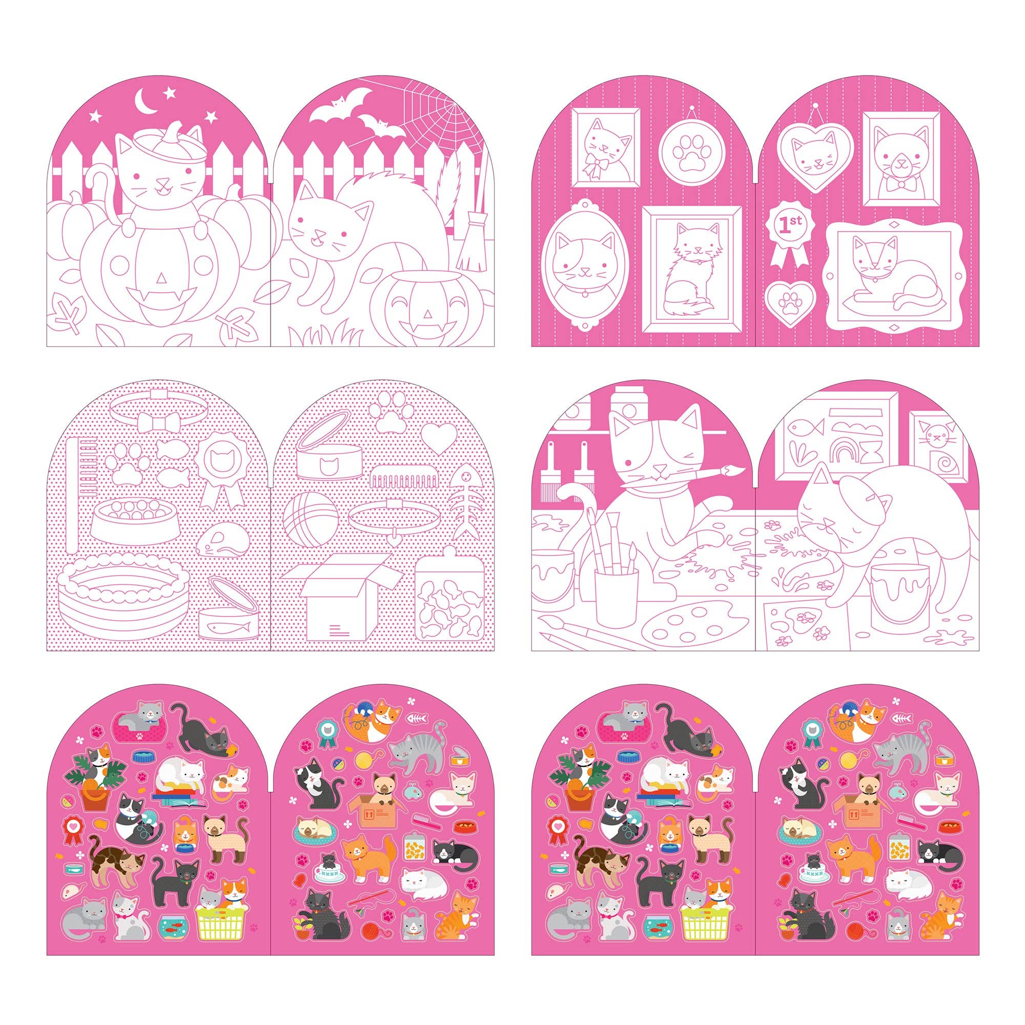 Cats Coloring Book + Stickers - Gather Goods Co.