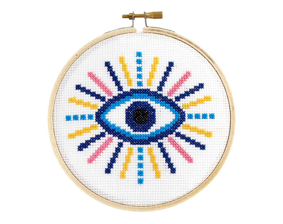 Evil Eye Cross Stitch Kit  - Gather Goods Co.