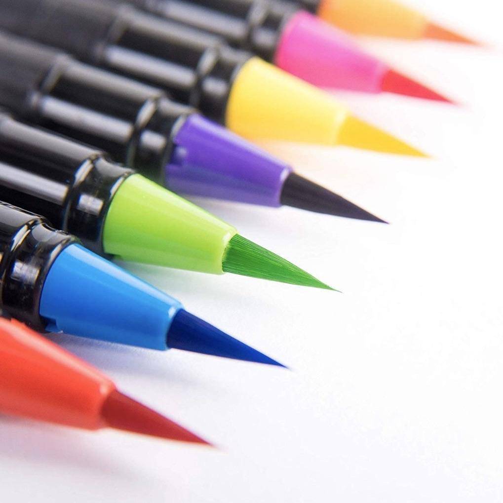 Real Watercolor Brush Pens 48 Colors - Gather Goods Co.