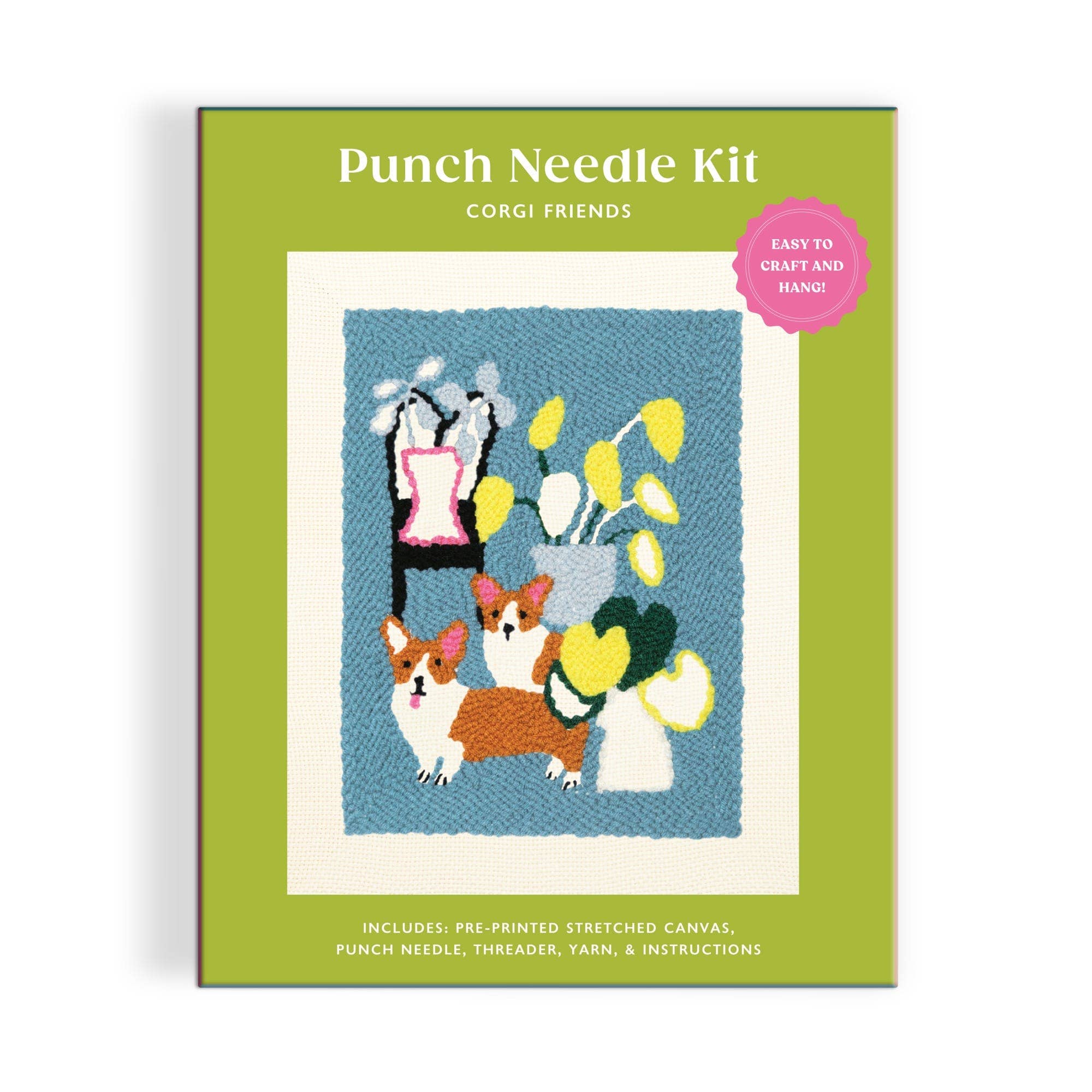 Corgi Friends Punch Needle Kit - Gather Goods Co.