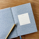 BLUE FLORA | MINI LINEN BOUND JOURNAL - Gather Goods Co.