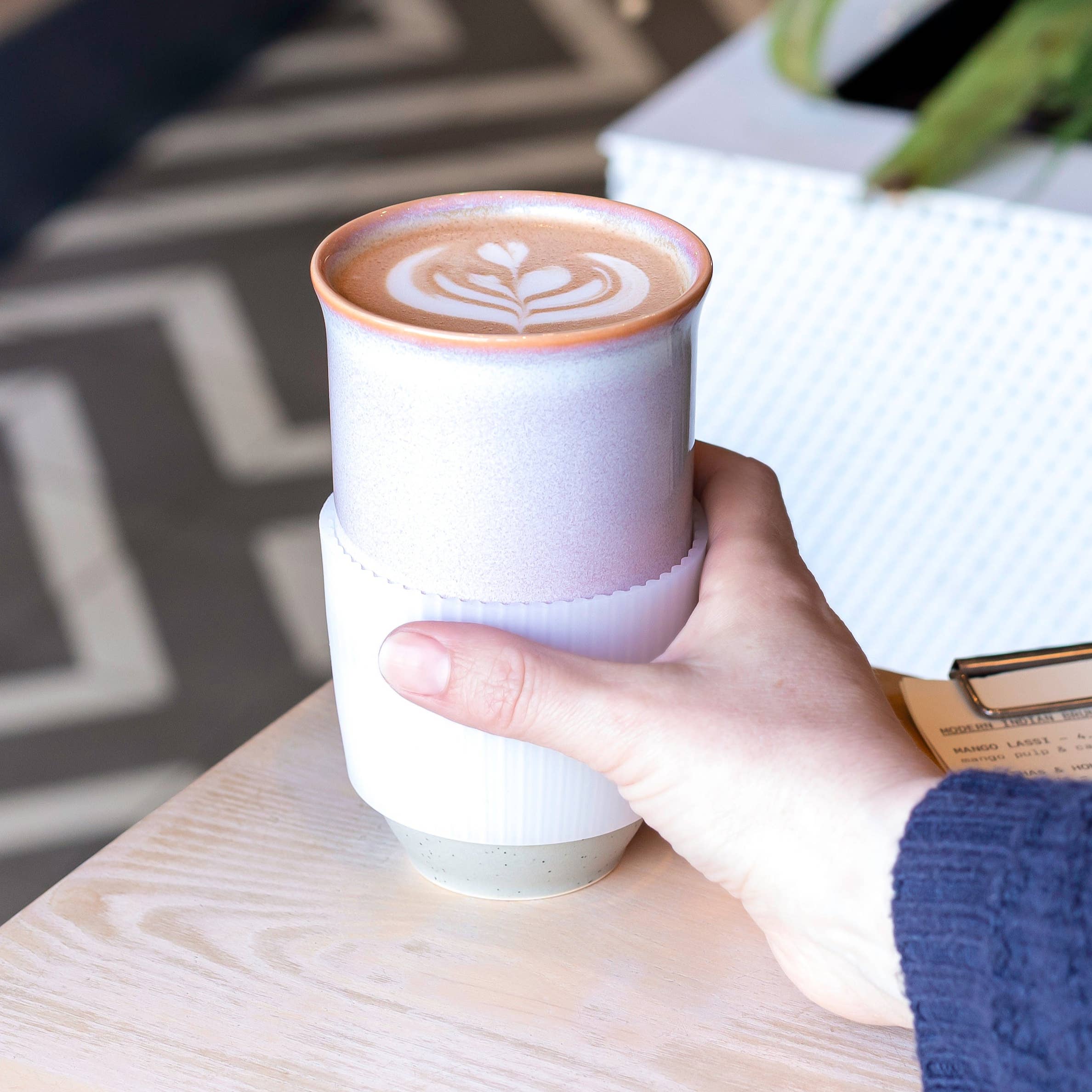 Horizon Ceramic Travel Mug – 16oz with Lid & Sleeve - Gather Goods Co.