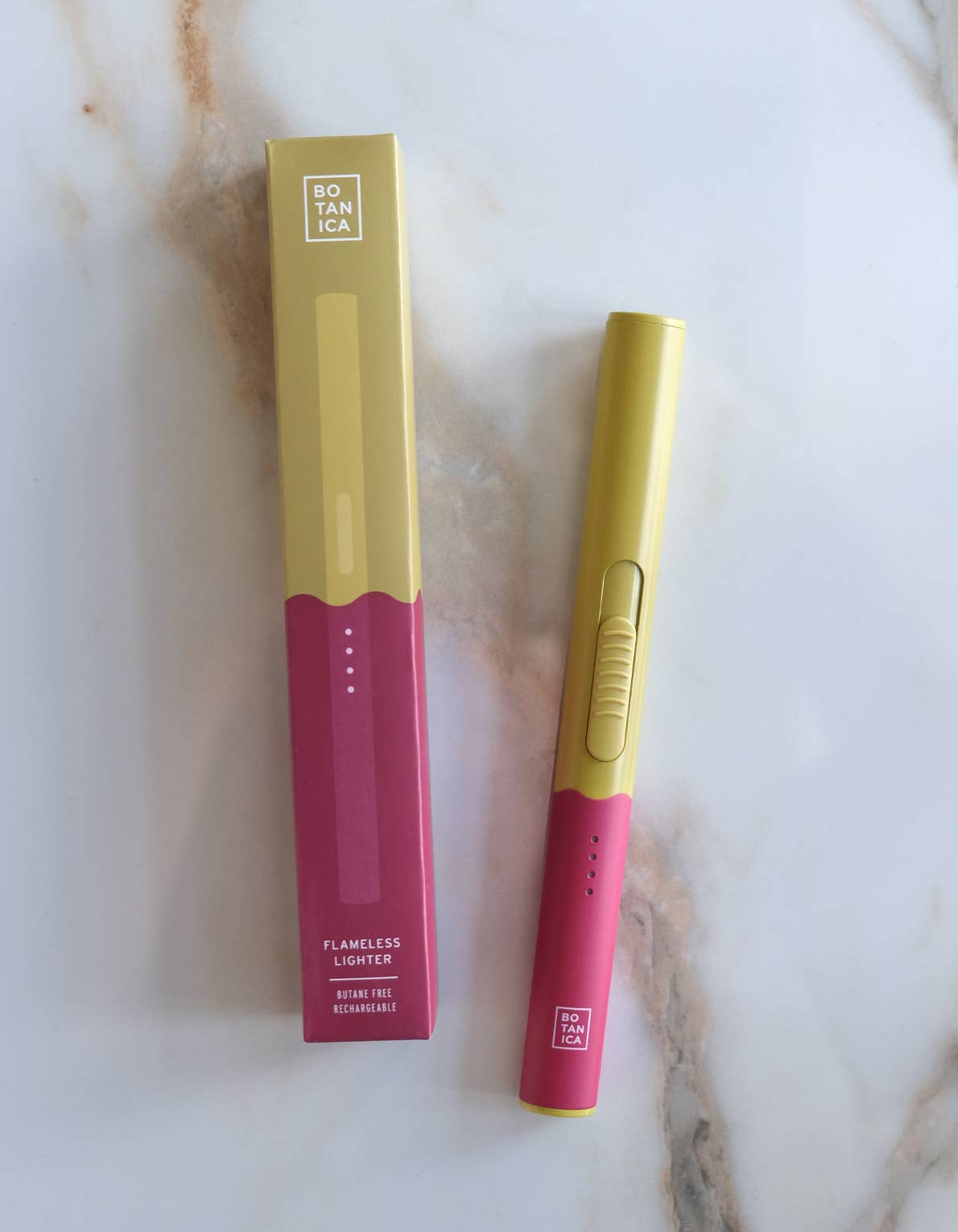 Lighter Raspberry Pink Flameless Rechargeable Lighter, Pink & Olive - Gather Goods Co.