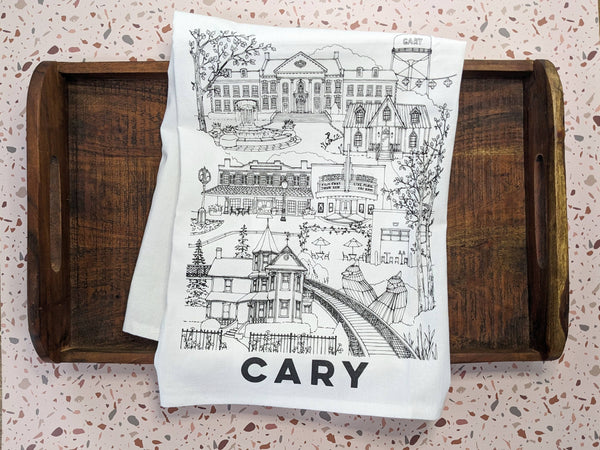 Cary, North Carolina Cotton Tea Towel - Gather Goods Co.