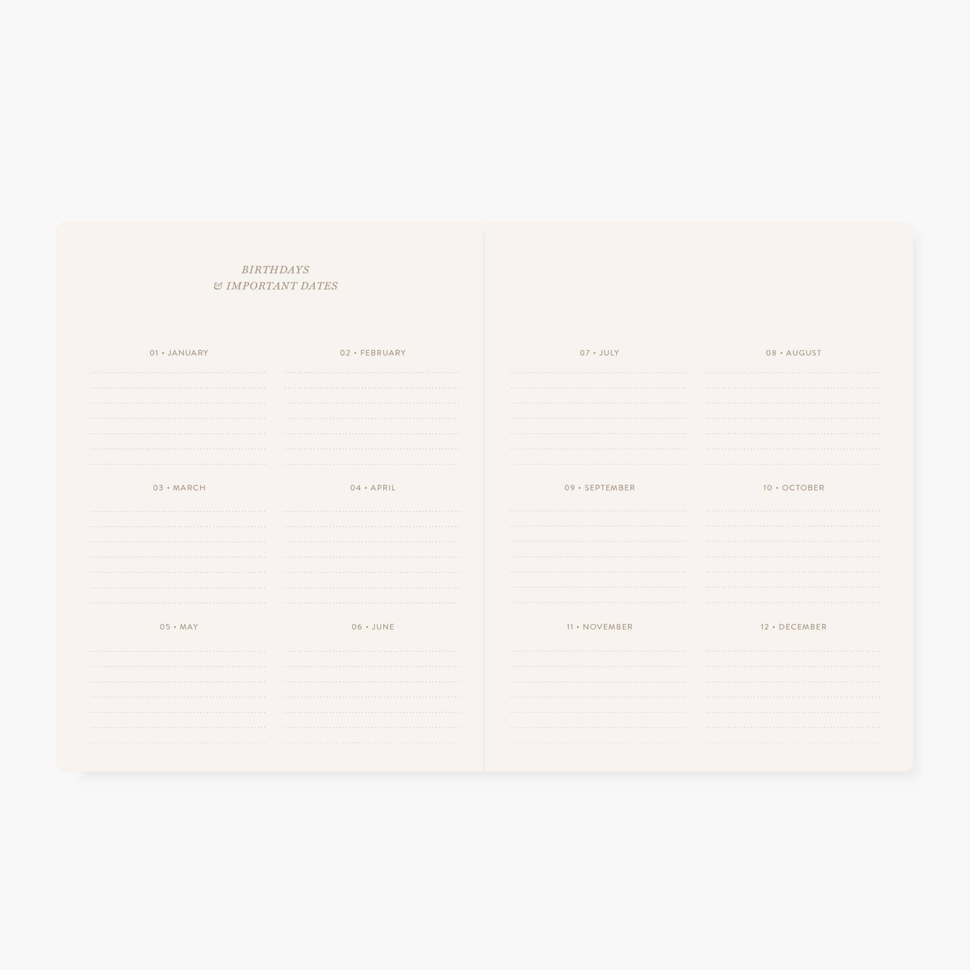 BLUE FLORAL | UNDATED MONTHLY PLANNER - Gather Goods Co.