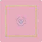 Mahjong Mat: Light Pink with Chartreuse & French Blue - Gather Goods Co.