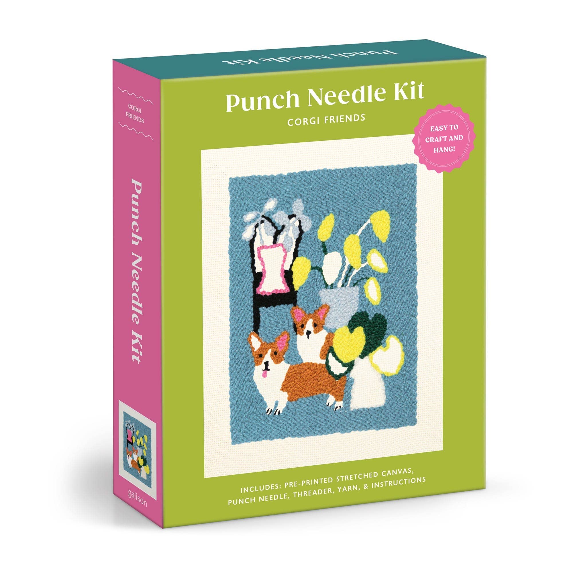 Corgi Friends Punch Needle Kit - Gather Goods Co.
