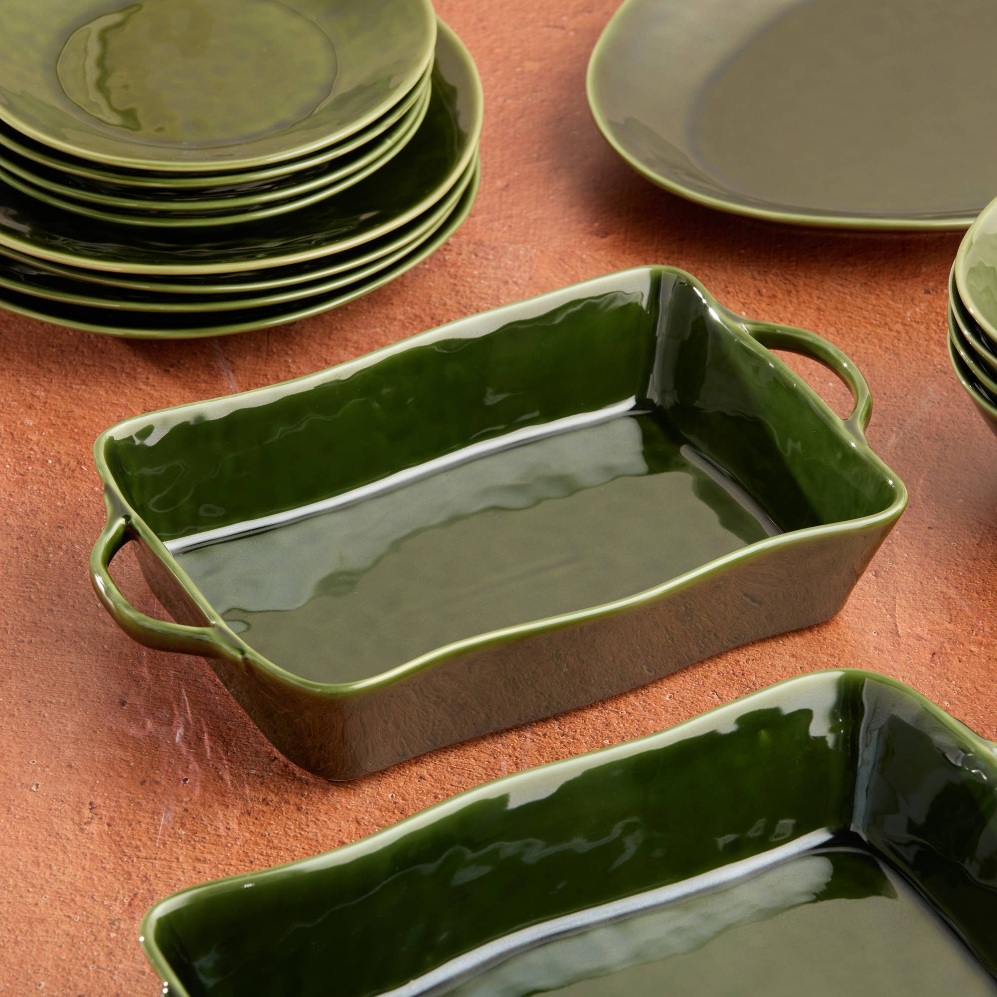 Harvest Fields Medium Rectangular Baker 14x 8.75x2.75in - Gather Goods Co.