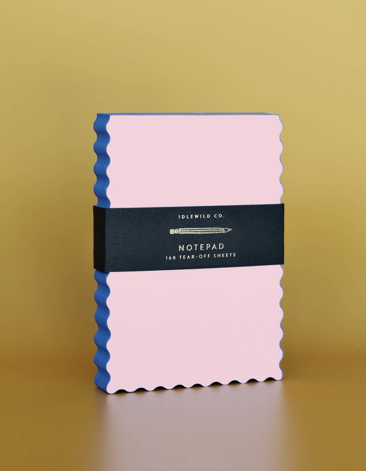 Mini Wave Shaped Notepad | Peach + Indigo Edge - Gather Goods Co.