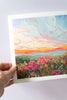 North Carolina Art Print, Sunset and Rhododendron View