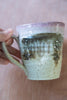 Handmade Stoneware Mug with Berry, Pink and Brown Details