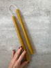 12" Mustard Taper Candle, Set of 2, Unscented