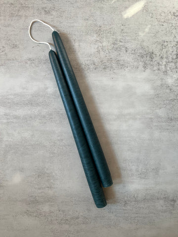 12" Navy Taper Candle, Set of 2, Unscented