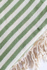 Cotton Turkish Towel, Olive Stripe